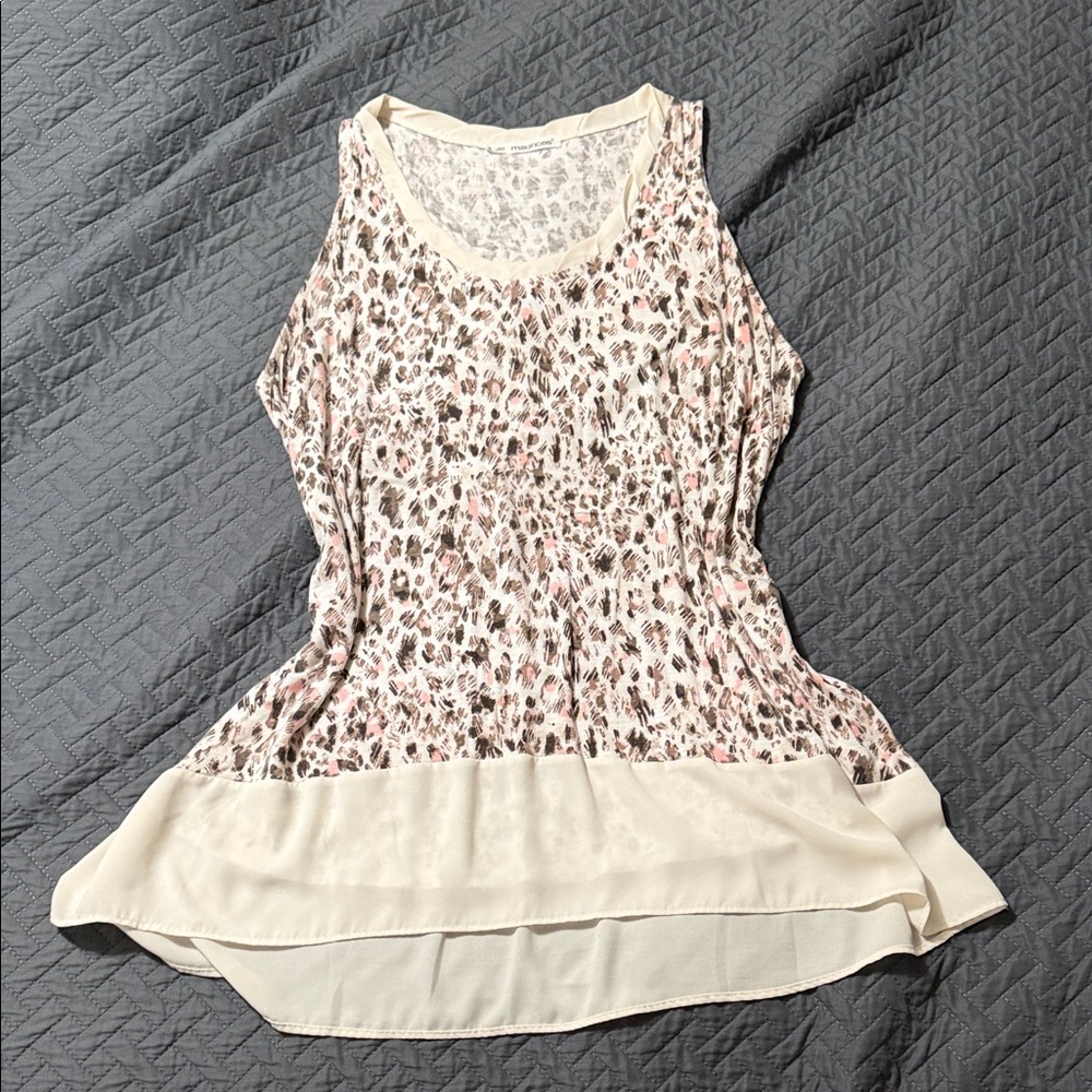 Maurice’s size 2 Women's Sleeveless Leopard Print Top